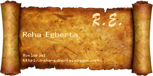 Reha Egberta névjegykártya